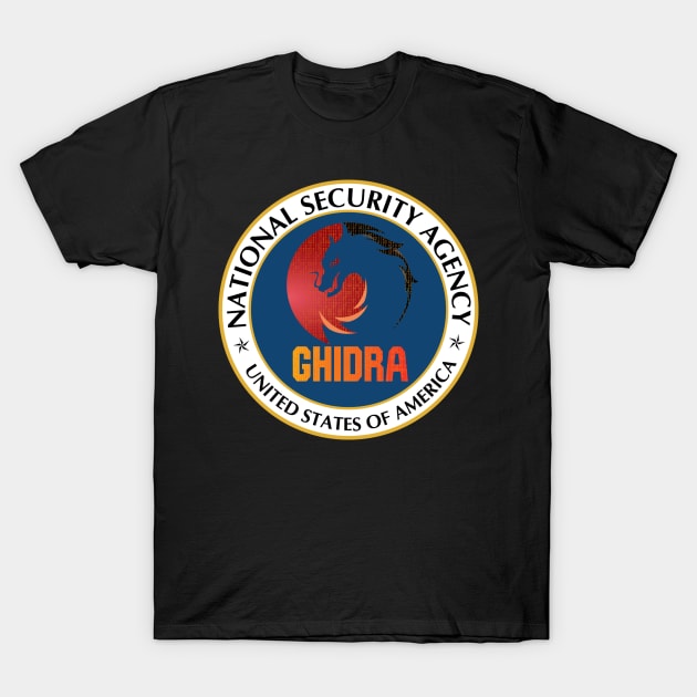 Cyber Security - NSA - Ghidra - Reverse Engineering tool - Emblem T-Shirt by Cyber Club Tees